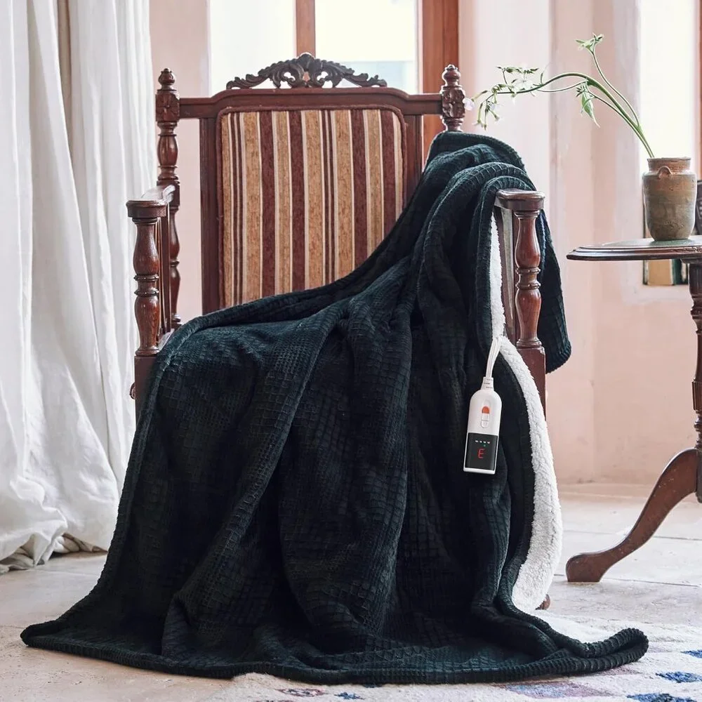 Heated Blanket Electric Blanket Throw 50''X60''-Heating Blanket with 9 Heat Sett - Picture 2 of 7
